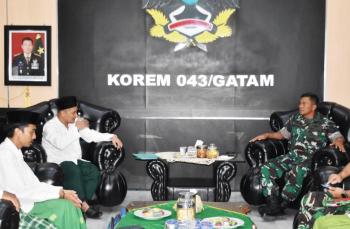 Danrem 043 Sambut Silaturahmi Pimpinan Ponpes Kanza Al-Amin